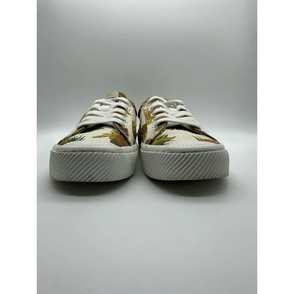 Cariuma OCA Low X Van Gogh Sunflower Organic Canvas Sneakers US Women's 7